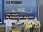 Großplakat zum 10. Jahrestag der Fukushima-Katastrophe. (Foto: Christof Stache, Umweltinstitut)