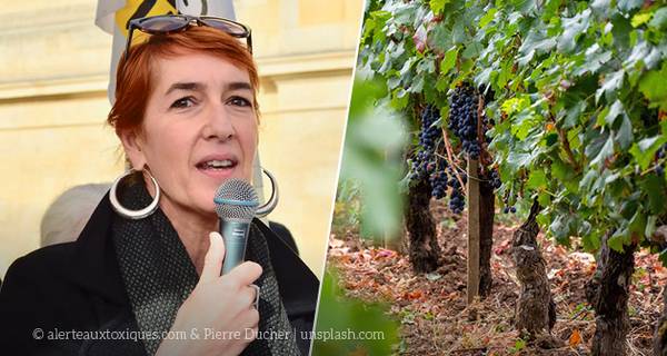 Valérie Murat steht vor Gericht, weil sie die Öffentlichkeit über den Pestideinsatz im Anbau der weltberühmten Bordeaux-Weine informiert hat (Bilder: Alerte aux Toxiques & Pierre Doucher / unsplash)
