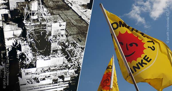 Die Atomkatastrophe von Tschernobyl vor 35 Jahren hat die Anti-Atom-Bewegung im Kampf für Erneuerbare Energien bestärkt. Bilder: © IAEA Imagebank wikimedia (CC BY-SA 2.0), janis96 | wikimedia (CC BY 2.0)
