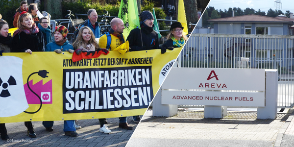 Proteste gegen die Brennelementefabrik Lingen (Fotos: Hanna Poddig, Dirk Seifert)
