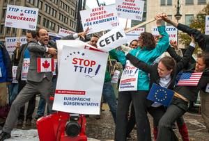 Protest gegen CETA