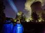 Unsere leuchtende Botschaft an die Atomaufsicht in Berlin und München: "Block C: Endgültig vom Netz!" Foto: Jörg Farys