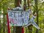 Akrobatik am Baum (Foto: Nora Börding/ Ende Gelände)