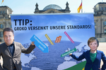 Wissen um die Gefahren von TTIP, wollen uns aber glauben machen, alles sei gut: Kanzlerin Merkel (CDU) und ihr Vize Sigmar Gabriel (SPD)