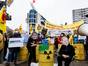 Aktion in Berlin: Laut sein gegen Greenwashing. Kein Ökolabel für Gas und Atom! Bilder: Jörg Farys