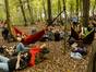 Die Menschen holen sich den Wald zurück - Hängematten im Hambacher Forst (Foto: Christian Willner/ Ende Gelände)